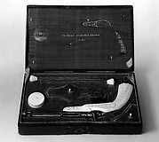 Breech-Loading Rimfire Cartridge Pistol with Case and Accessories