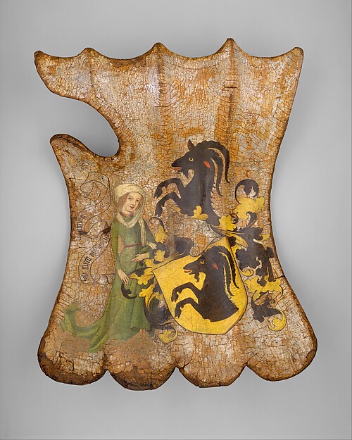 Art For Free: Met Museum Releases Thousands of Artwork Images for Unrestricted Use Shield painted with a coat of arms of either the Gottsmann family or Türriegel family from Franconia (ca. 1450)