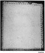 Embroidered whitework coverlet