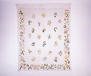 Enbroidered bed curtain