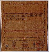 Embroidered sampler