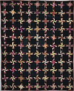 Quilt, Star of Lemoyne pattern variation