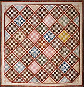 Quilt, Nine Patch pattern variation