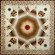 Quilt, Star of Bethlehem pattern