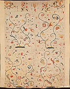 Embroidered coverlet