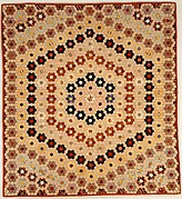 Quilt (or decorative throw). Hexagon or Mosaic pattern