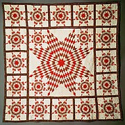 Quilt, Star of Bethlehem pattern variation