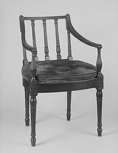 Square-back armchair