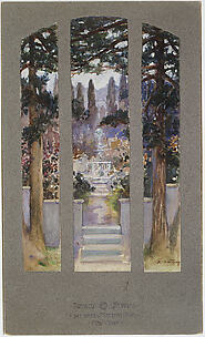 Design for window for Sarah Cochran, Linden Hall, Dawson, Pennsylvania