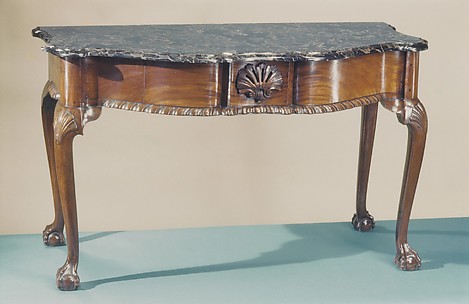 Marble-slab table