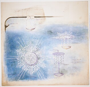 Design for light fixtures and ceiling decoration of Hershey Theater, Hershey, Pennsylvania