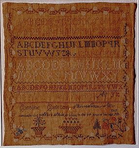 Embroidered sampler