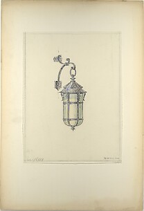 Design for hanging wall-mounted lantern