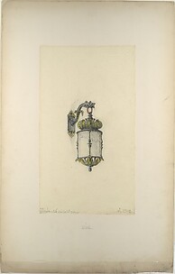 Design for hanging wall-mounted lantern