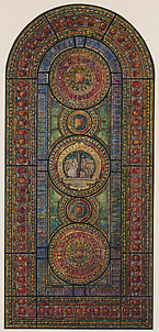 Design for medallion window for the American College of Surgeons, Chicago