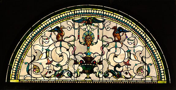 Stained Glass Lunette from the Cornelius Vanderbilt II House, New York