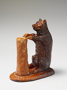 Bear figure and spill holder