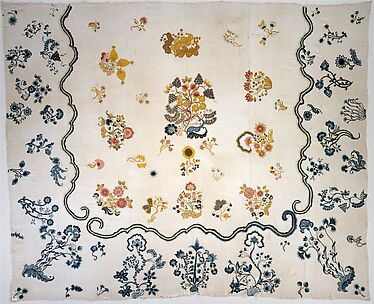 Embroidered coverlet