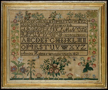 Embroidered sampler