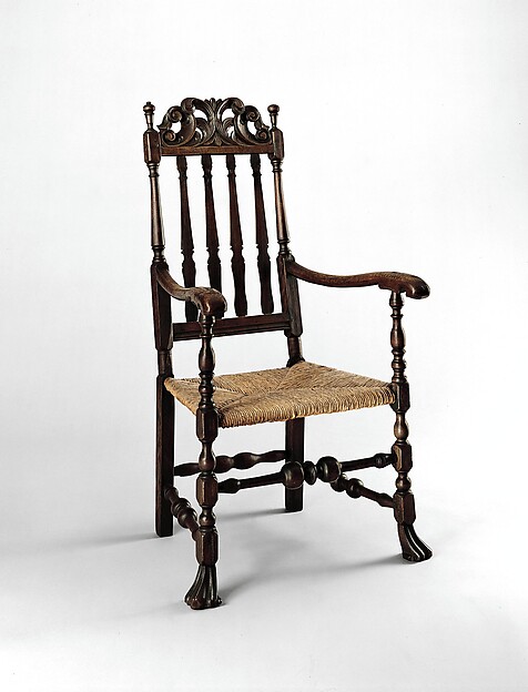 Banister-back armchair