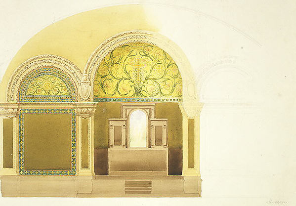 Design for the altar wall from Saint John's Refomed Church, Allentown, Pennsylvania