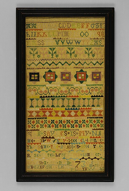 Embroidered sampler