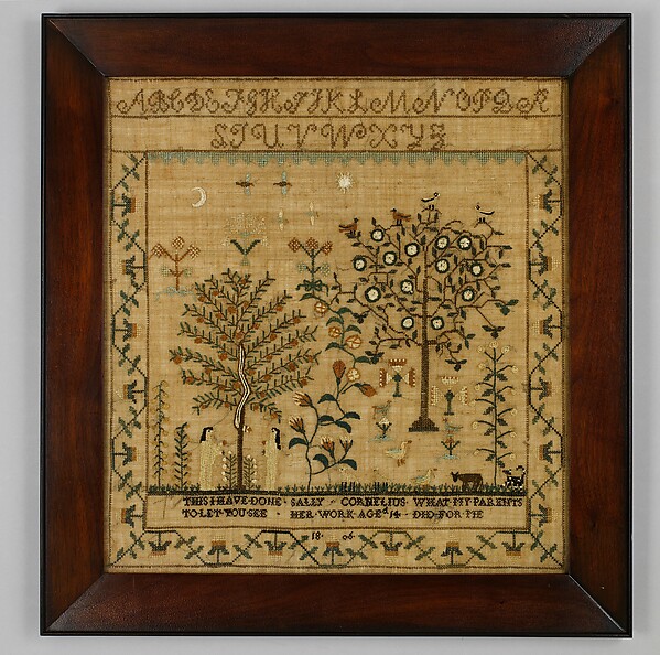 Embroidered sampler