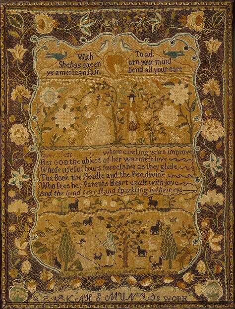 Embroidered sampler