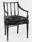Square-back armchair