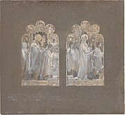 Design for two windows, "Te Deum Laudamus"