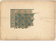 Design for a corner of a rug for the Curtis Publishing Co.