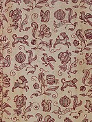 Embroidered bed curtain