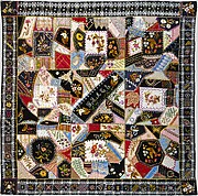 Quilt (or decorative throw), Crazy pattern