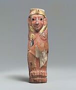 Furniture support: female sphinx with Hathor-style curls