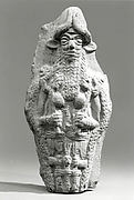 Molded plaque: bearded underworld god