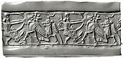 Cylinder seal and modern impression: hunting scene