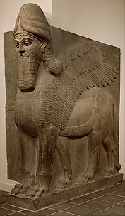 Human-headed winged bull and winged lion (lamassu)