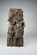 Plaque: Iyase with Sword and Attendant
