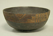 Painted Bowl with Incised Geometric Patterns