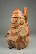 Stirrup Spout Bottle with Kneeling Warrior