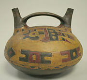 Double Spout and Bridge Bottle with Birds