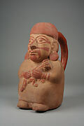 Stirrup Spout Bottle with Figure