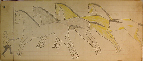 Man with Gun, Four Horses