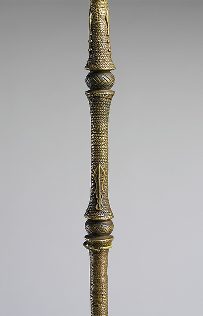Rattle Staff: Oba Akenzua I Standing on an Elephant (Ukhurhe)