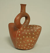 Stirrup spout bottle in cap shape