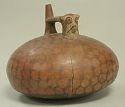 Double Spout and Bridge Bottle with Bird
