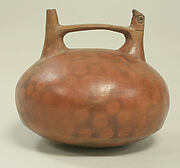Double Spout and Bridge Bottle with Bird