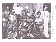 The king of Benin and family (Oba Ovonrramwen Nogbaisi, r. 1888-1914)