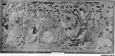 Panel with the Moon Goddess and Attendants

