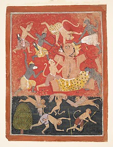 The Demon Kumbhakarna Is Defeated by Rama and Lakshmana